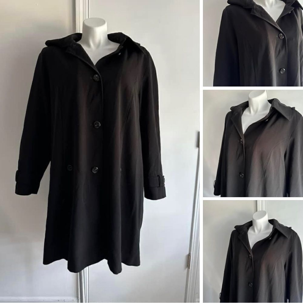 Black Fleece Lined Coat, Size 2X, Gallery Woman